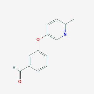 molecular formula C13H11NO2 B11892184 3-((6-Methylpyridin-3-yl)oxy)benzaldehyde 