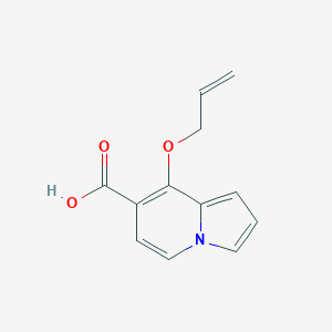 molecular formula C12H11NO3 B11892229 8-(Allyloxy)indolizine-7-carboxylic acid 