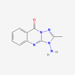 molecular formula C10H9N5O B11892250 [1,2,4]Triazolo[5,1-b]quinazolin-9(3H)-one, 3-amino-2-methyl- CAS No. 669012-35-5