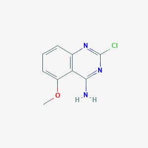 molecular formula C9H8ClN3O B11892351 2-Chloro-5-methoxyquinazolin-4-amine CAS No. 192323-45-8