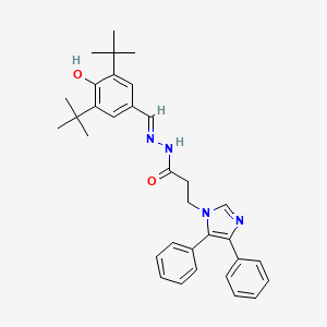 N'-(3,5-ditert-butyl-4-hydroxybenzylidene)-3-(4,5-diphenyl-1H-imidazol-1-yl)propanohydrazide