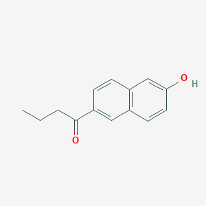 molecular formula C14H14O2 B11892421 1-(6-Hydroxynaphthalen-2-yl)butan-1-one CAS No. 110325-93-4