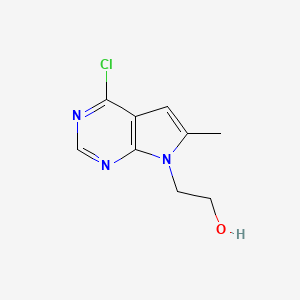 molecular formula C9H10ClN3O B11892445 2-(4-Chloro-6-methyl-7H-pyrrolo[2,3-d]pyrimidin-7-yl)ethanol 