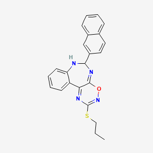 6-(2-Naphthyl)-2-(propylthio)-6,7-dihydro[1,2,4]oxadiazino[6,5-d][1,3]benzodiazepine