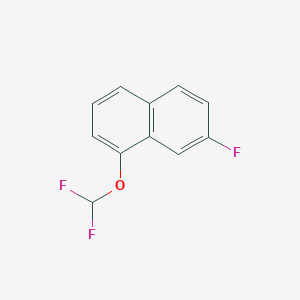 molecular formula C11H7F3O B11892546 1-(Difluoromethoxy)-7-fluoronaphthalene 