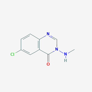 molecular formula C9H8ClN3O B11892554 6-Chloro-3-(methylamino)quinazolin-4(3H)-one CAS No. 60512-87-0