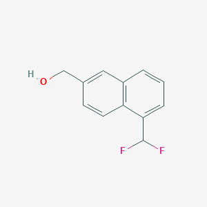 molecular formula C12H10F2O B11892557 1-(Difluoromethyl)naphthalene-6-methanol 