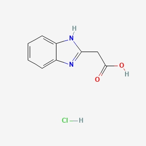 molecular formula C9H9ClN2O2 B11892560 2-(1H-Benzo[d]imidazol-2-yl)acetic acid hydrochloride CAS No. 117164-16-6