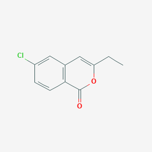 molecular formula C11H9ClO2 B11892568 6-chloro-3-ethyl-1H-isochromen-1-one CAS No. 61436-81-5