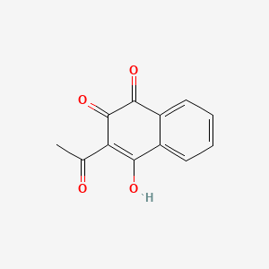 molecular formula C12H8O4 B11892606 3-Acetyl-4-hydroxynaphthalene-1,2-dione CAS No. 2246-48-2