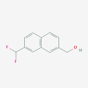 molecular formula C12H10F2O B11892620 2-(Difluoromethyl)naphthalene-7-methanol 