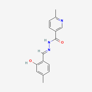 molecular formula C15H15N3O2 B1189267 N'-(2-hydroxy-4-methylbenzylidene)-6-methylnicotinohydrazide 