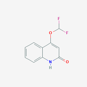 molecular formula C10H7F2NO2 B11892686 4-(Difluoromethoxy)quinolin-2-ol 