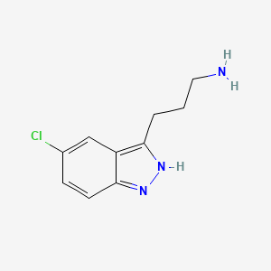 3-(5-Chloro-1H-indazol-3-yl)propan-1-amine