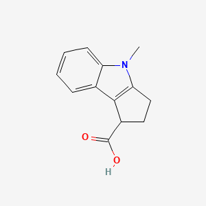 molecular formula C13H13NO2 B11892763 4-Methyl-1,2,3,4-tetrahydrocyclopenta[b]indole-1-carboxylic acid 