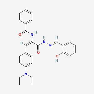 N-(2-[4-(diethylamino)phenyl]-1-{[2-(2-hydroxybenzylidene)hydrazino]carbonyl}vinyl)benzamide
