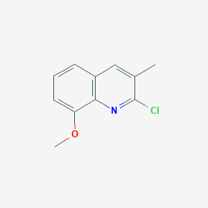 molecular formula C11H10ClNO B11892842 2-Chloro-8-methoxy-3-methylquinoline 