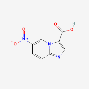 molecular formula C8H5N3O4 B11892852 6-Nitroimidazo[1,2-A]pyridine-3-carboxylic acid 