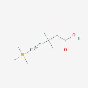 molecular formula C11H20O2Si B11892865 2,3,3-Trimethyl-5-(trimethylsilyl)pent-4-ynoic acid CAS No. 646501-18-0