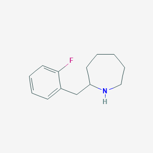 molecular formula C13H18FN B11892923 2-[(2-Fluorophenyl)methyl]azepane CAS No. 383131-20-2