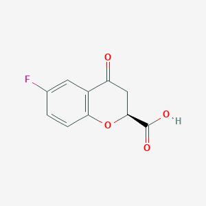 molecular formula C10H7FO4 B11892985 (S)-6-Fluoro-4-oxochroman-2-carboxylic acid CAS No. 118803-69-3