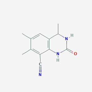 4,6,7-Trimethyl-2-oxo-1,2,3,4-tetrahydroquinazoline-8-carbonitrile