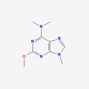 molecular formula C9H13N5O B11893029 2-Methoxy-N,N,9-trimethyl-9H-purin-6-amine CAS No. 61494-93-7