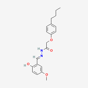 2-(4-butylphenoxy)-N'-(2-hydroxy-5-methoxybenzylidene)acetohydrazide