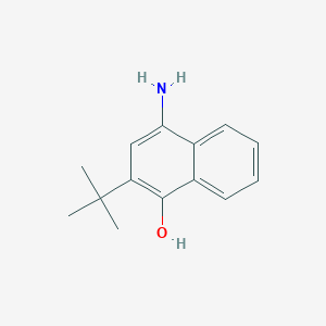 molecular formula C14H17NO B11893030 4-Amino-2-tert-butylnaphthalen-1-ol CAS No. 91850-02-1