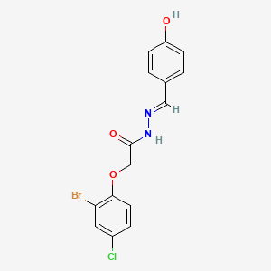 2-(2-bromo-4-chlorophenoxy)-N'-(4-hydroxybenzylidene)acetohydrazide