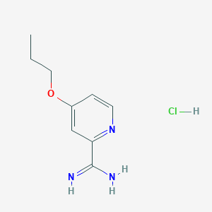 molecular formula C9H14ClN3O B11893052 4-Propoxypicolinimidamide hydrochloride CAS No. 1179362-47-0