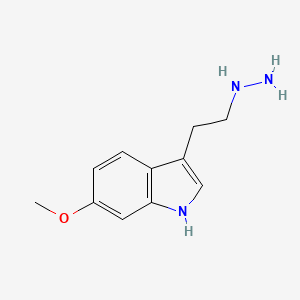 molecular formula C11H15N3O B11893067 3-(2-Hydrazinylethyl)-6-methoxy-1H-indole CAS No. 887593-67-1