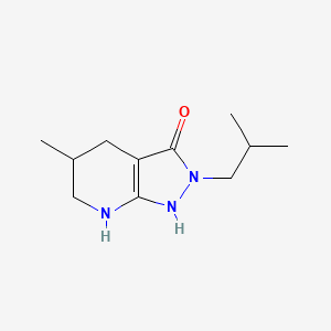 molecular formula C11H19N3O B11893088 2-Isobutyl-5-methyl-4,5,6,7-tetrahydro-2H-pyrazolo[3,4-b]pyridin-3-ol 