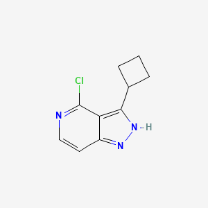 molecular formula C10H10ClN3 B11893138 4-Chloro-3-cyclobutyl-1H-pyrazolo[4,3-c]pyridine 