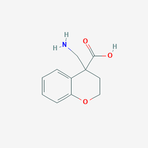 molecular formula C11H13NO3 B11893148 4-(Aminomethyl)chroman-4-carboxylic acid 