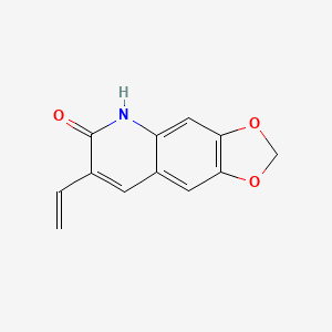 molecular formula C12H9NO3 B11893155 7-Vinyl-[1,3]dioxolo[4,5-g]quinolin-6(5H)-one CAS No. 50779-79-8