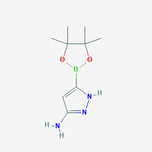 molecular formula C9H16BN3O2 B11893164 3-(4,4,5,5-Tetramethyl-1,3,2-dioxaborolan-2-yl)-1H-pyrazol-5-amine 