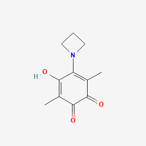 2-(Azetidin-1-yl)-5-hydroxy-3,6-dimethylcyclohexa-2,5-diene-1,4-dione