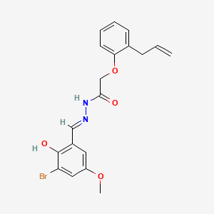 molecular formula C19H19BrN2O4 B1189323 2-(2-allylphenoxy)-N'-(3-bromo-2-hydroxy-5-methoxybenzylidene)acetohydrazide 