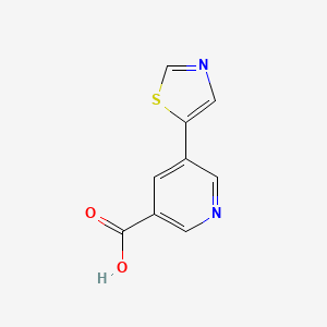 molecular formula C9H6N2O2S B11893232 5-(Thiazol-5-yl)nicotinic acid CAS No. 1346687-52-2