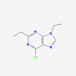 molecular formula C9H11ClN4 B11893309 6-chloro-2,9-diethyl-9H-purine CAS No. 5466-13-7