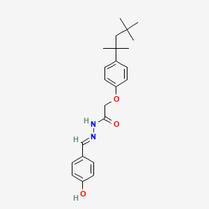 molecular formula C23H30N2O3 B1189335 N'-(4-hydroxybenzylidene)-2-[4-(1,1,3,3-tetramethylbutyl)phenoxy]acetohydrazide 