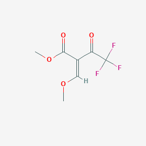 molecular formula C7H7F3O4 B11893378 Methyl 4,4,4-trifluoro-2-(methoxymethylene)-3-oxobutanoate 