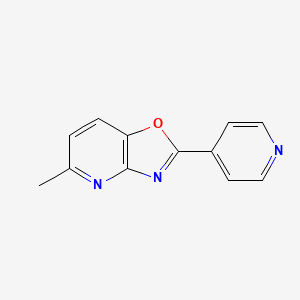 molecular formula C12H9N3O B11893394 5-Methyl-2-(pyridin-4-yl)oxazolo[4,5-b]pyridine 