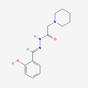 molecular formula C14H19N3O2 B1189349 N'-(2-hydroxybenzylidene)-2-(1-piperidinyl)acetohydrazide 