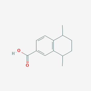 molecular formula C13H16O2 B11893506 5,8-Dimethyl-5,6,7,8-tetrahydronaphthalene-2-carboxylic acid 