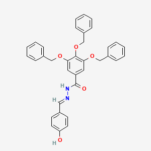 molecular formula C35H30N2O5 B1189352 3,4,5-tris(benzyloxy)-N'-(4-hydroxybenzylidene)benzohydrazide 