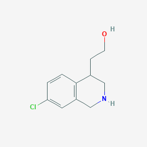 molecular formula C11H14ClNO B11893529 2-(7-Chloro-1,2,3,4-tetrahydroisoquinolin-4-YL)ethanol CAS No. 885268-67-7