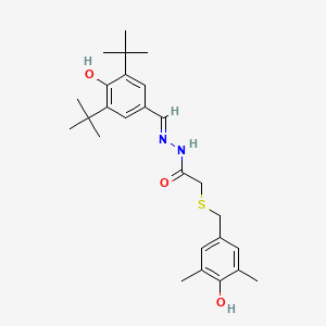 N'-(3,5-ditert-butyl-4-hydroxybenzylidene)-2-[(4-hydroxy-3,5-dimethylbenzyl)sulfanyl]acetohydrazide