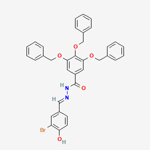 molecular formula C35H29BrN2O5 B1189354 3,4,5-tris(benzyloxy)-N'-(3-bromo-4-hydroxybenzylidene)benzohydrazide 